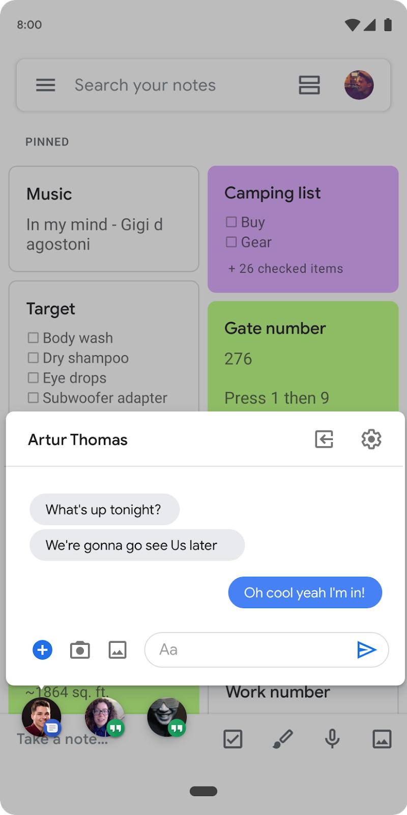 android q chat bubbles