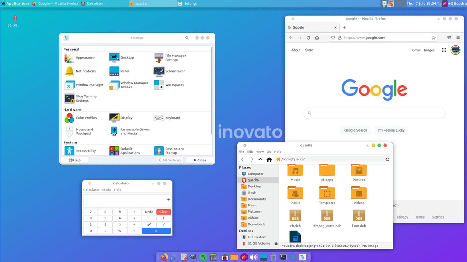 android tv box inovato desktop