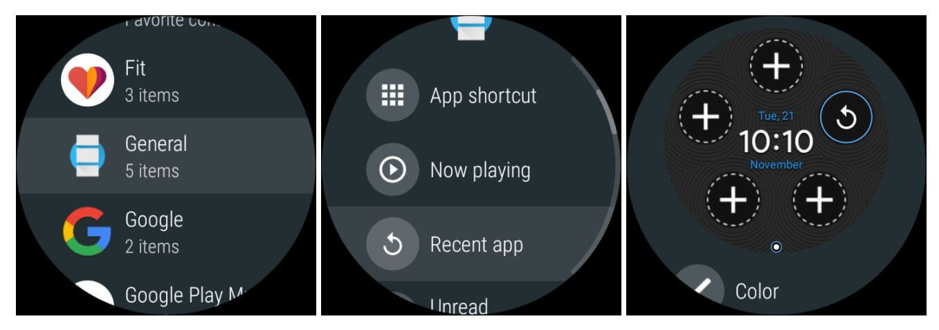 android wear homescreen