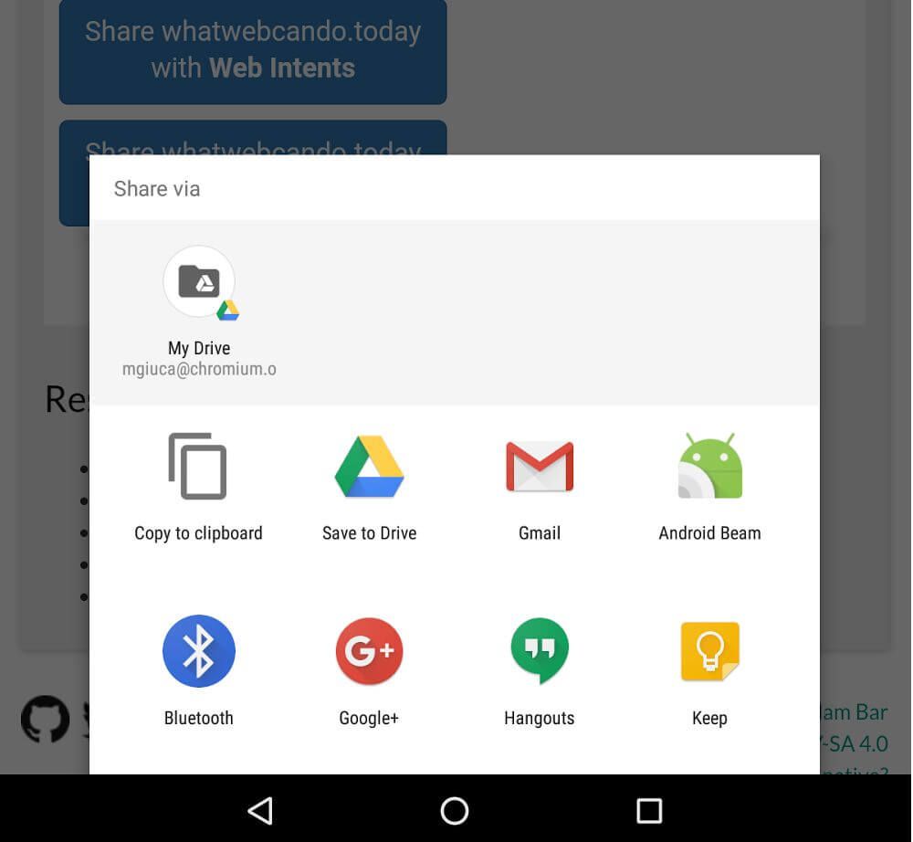 android web share