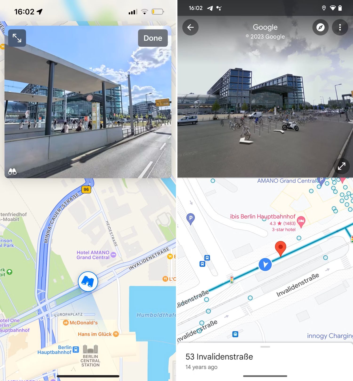 apple maps google maps 4 streetview