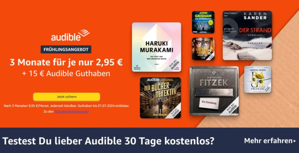 audible drei monate