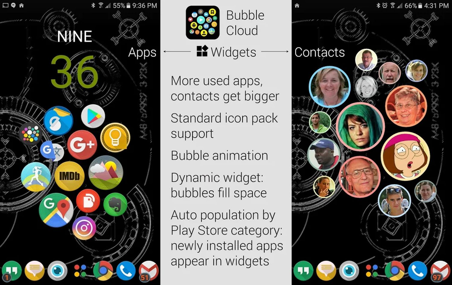 bubble cloud widget screenshot 1