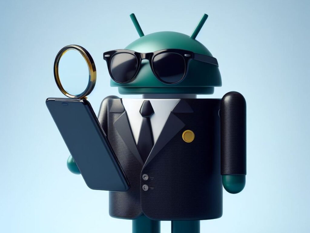 Klick für Vollbild-Ansicht 🔍 bugdroid spion android google smartphone spy