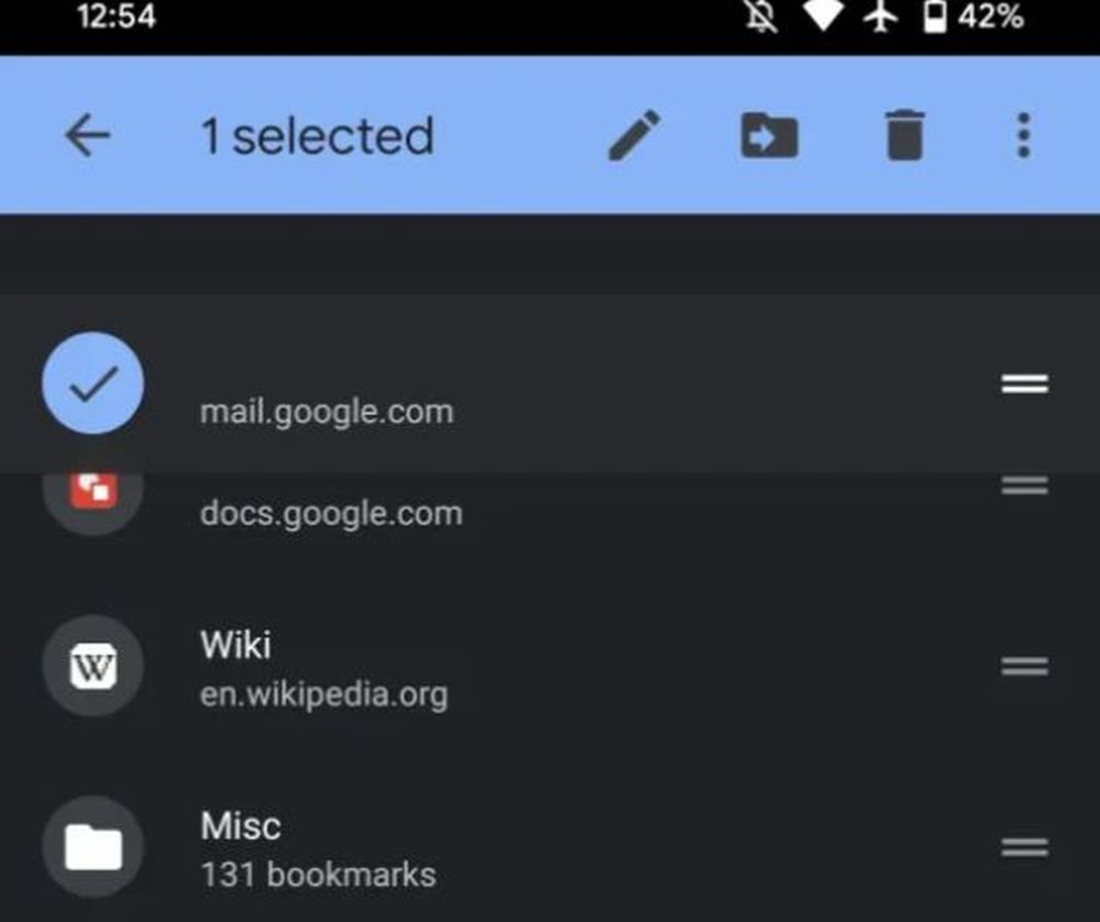 chrome for android bookmarks