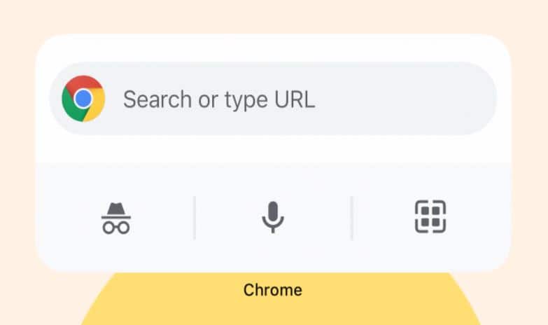 chrome for android widget buttons
