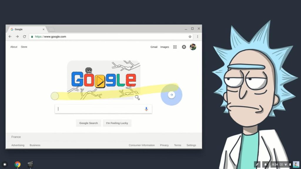 chrome navigation geste