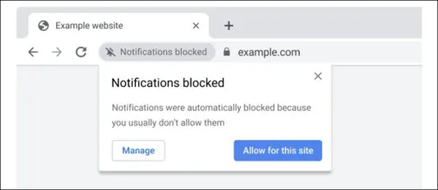 chrome notifications block