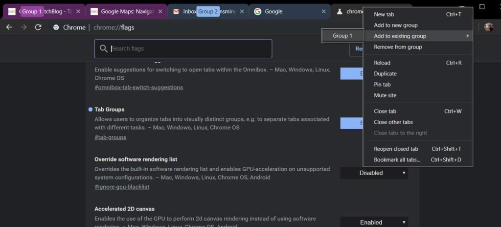 chrome tab groups color