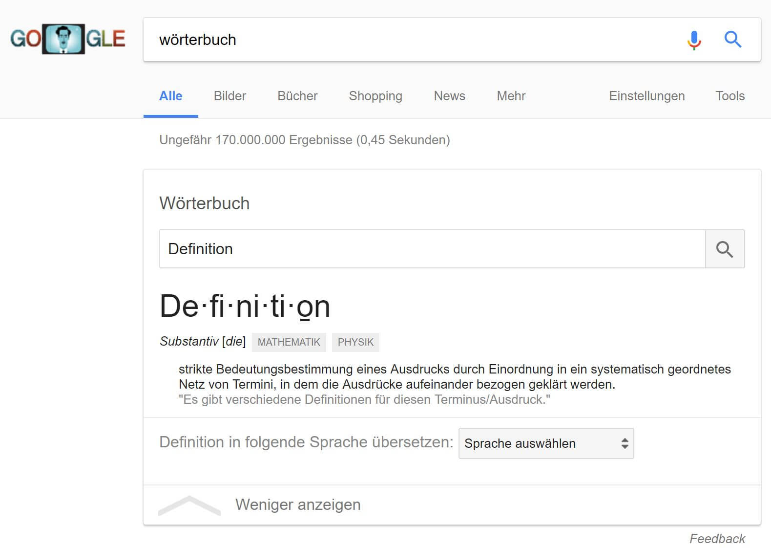 Google des Tages W rterbuch Neue Definitions Onebox in Google des Tages W rterbuch Neue Definitions Onebox in