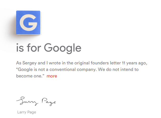 g is for google