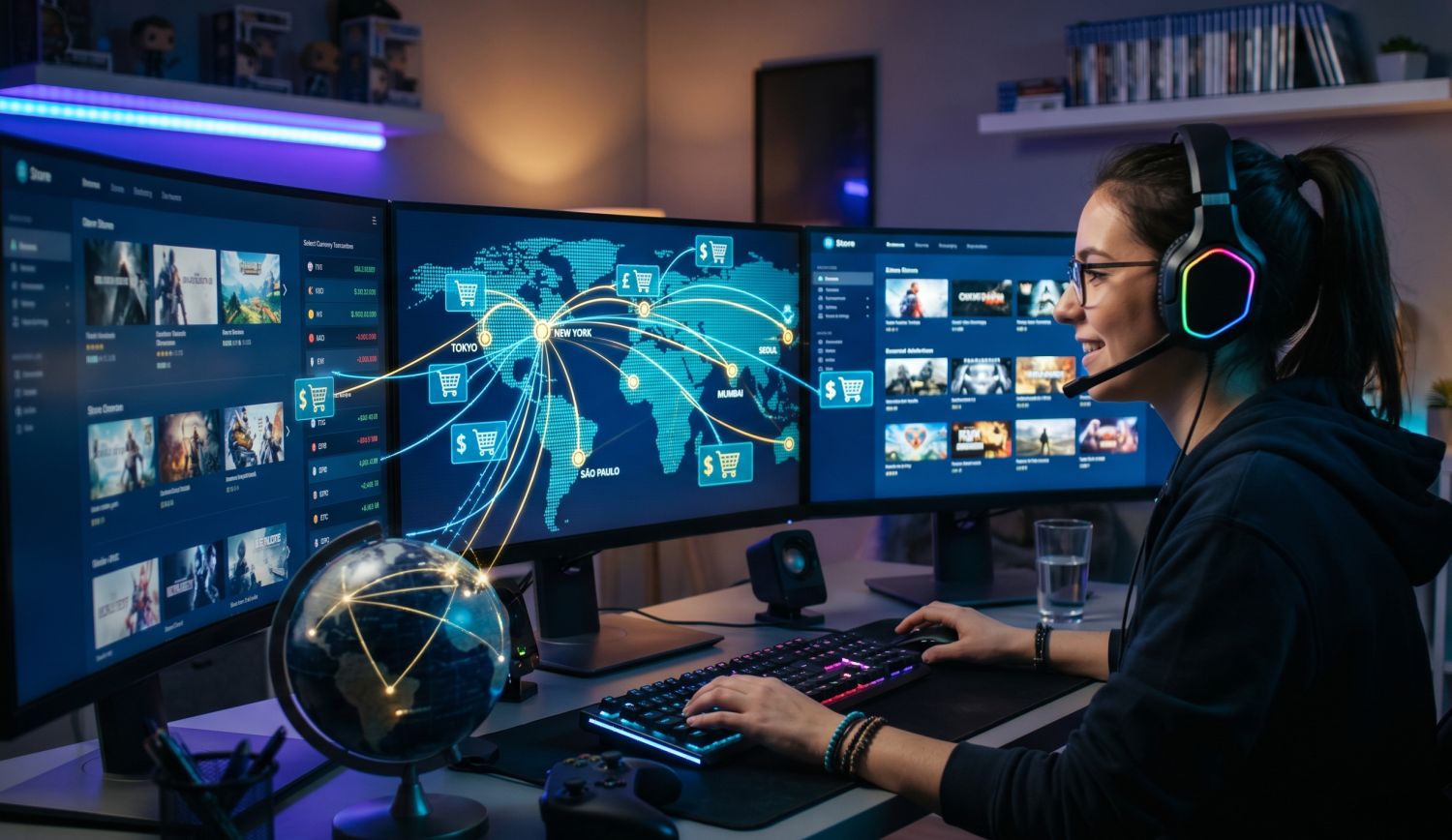 gamer shoppen weltweit