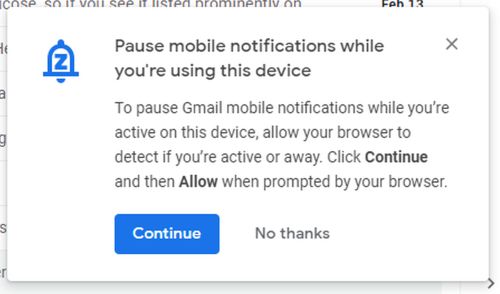 gmail browser benachrichtigungen pausieren