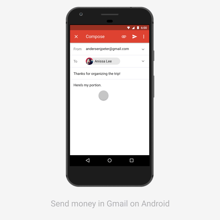 gmail send money