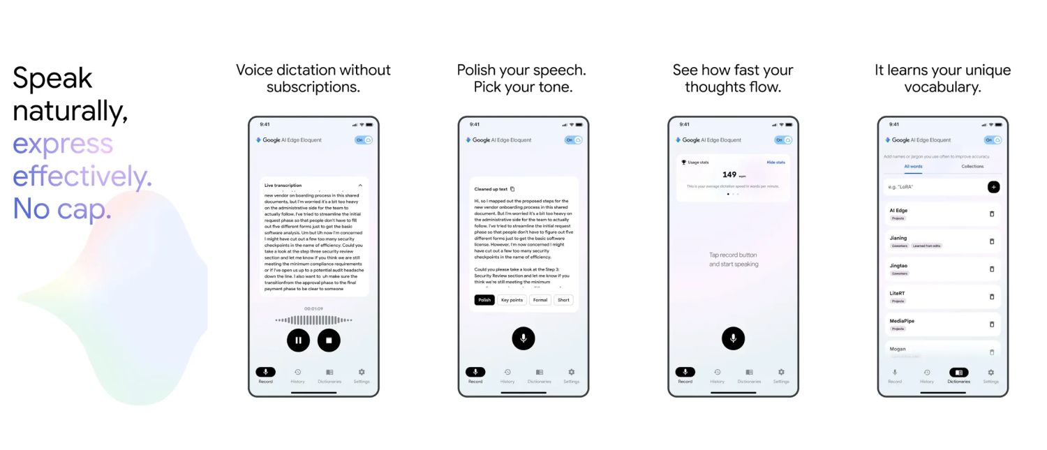 google ai edge eloquent gemini app