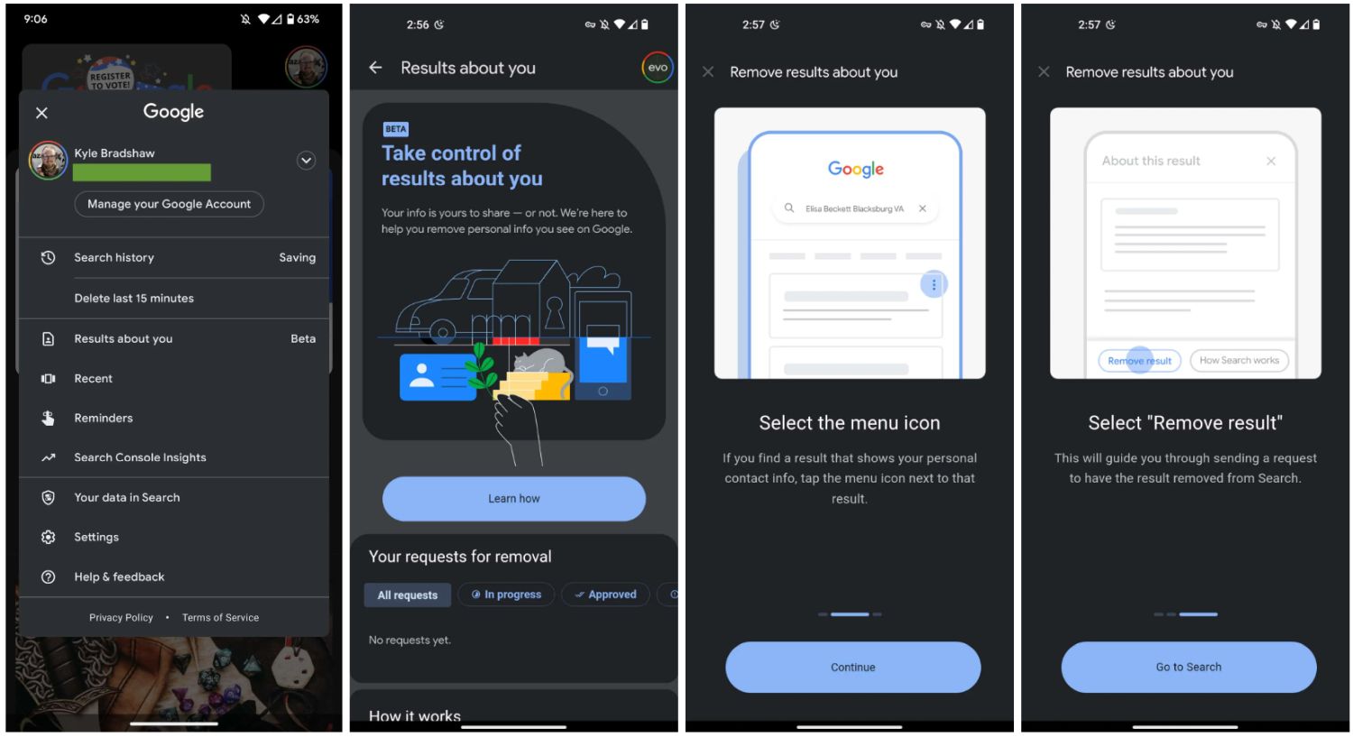 google app android ergebnisse entfernen