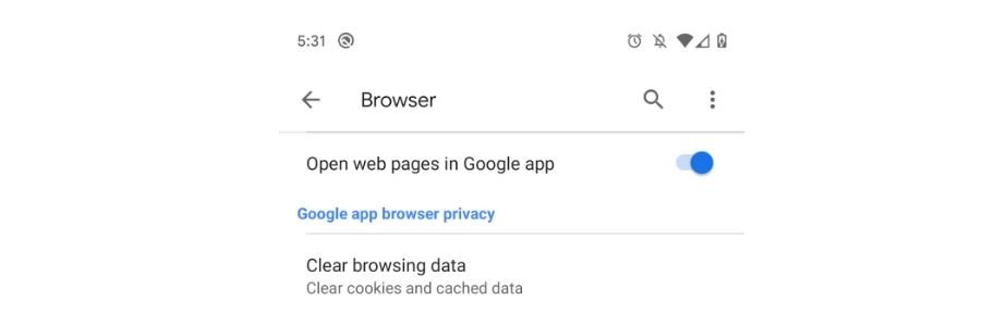 google app browser