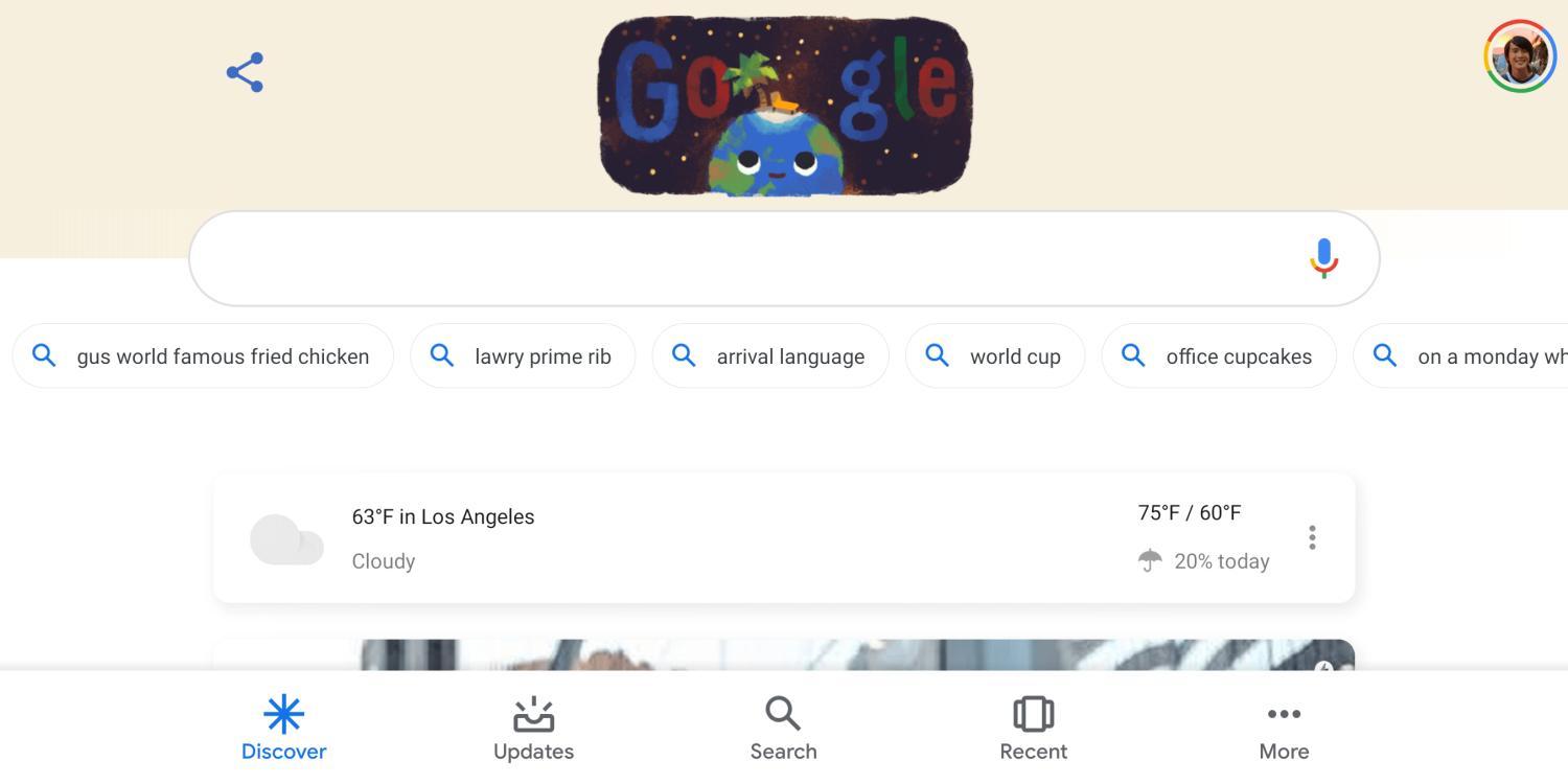 google app last search