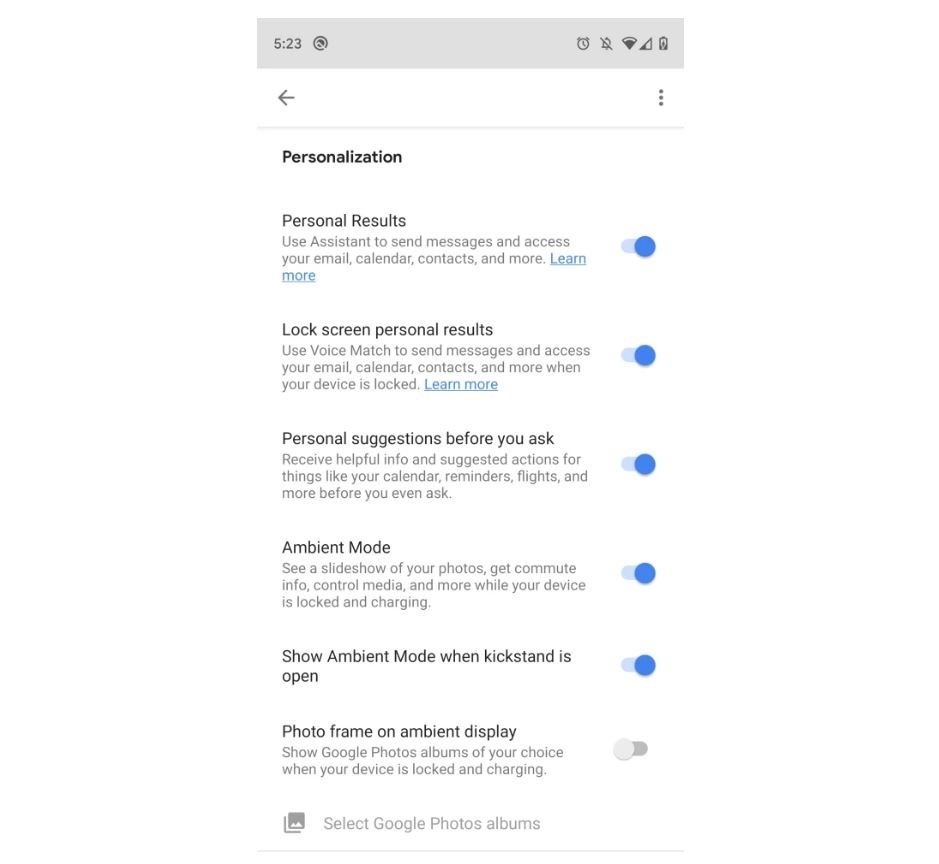 google app notification settings