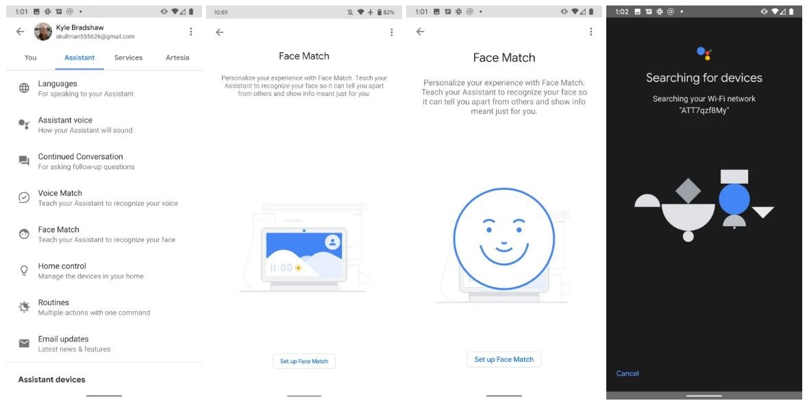 google assistant face match smart display