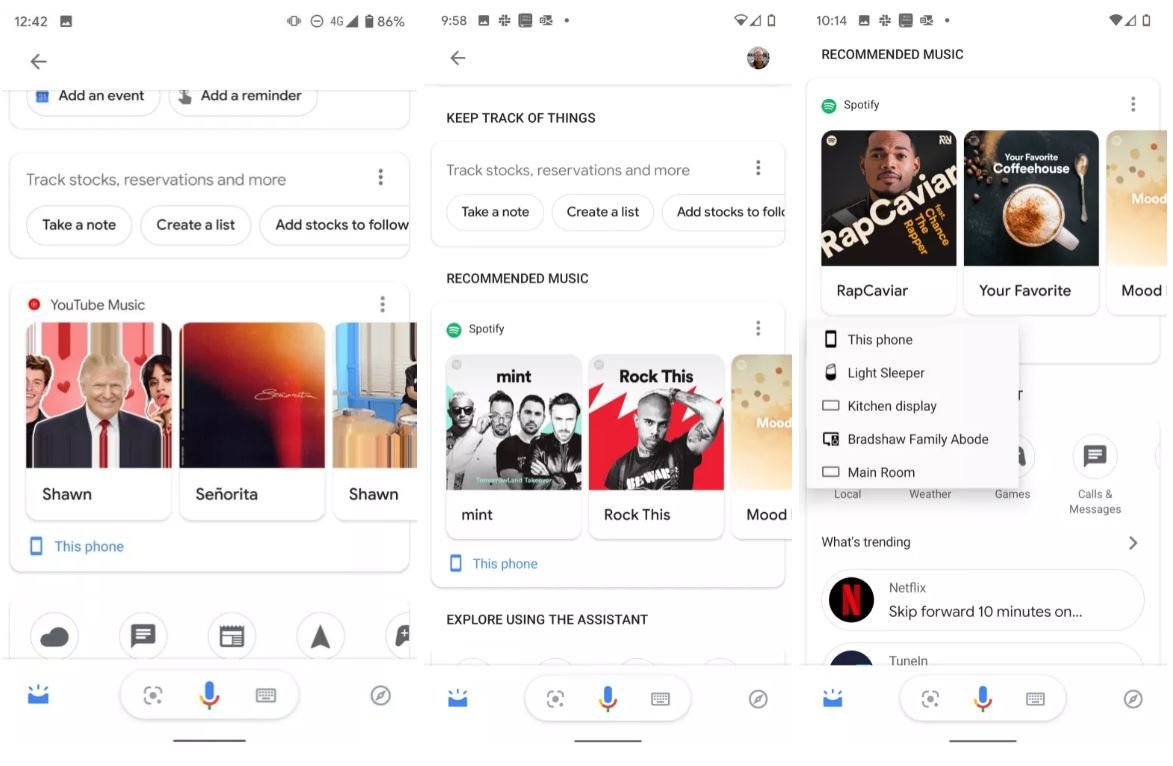 google assistant feed music