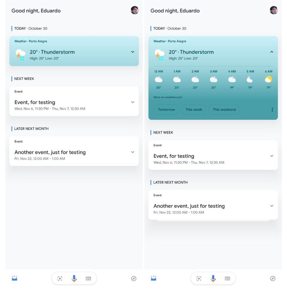 google assistant feed new design