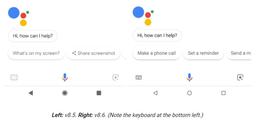 google assistant icons