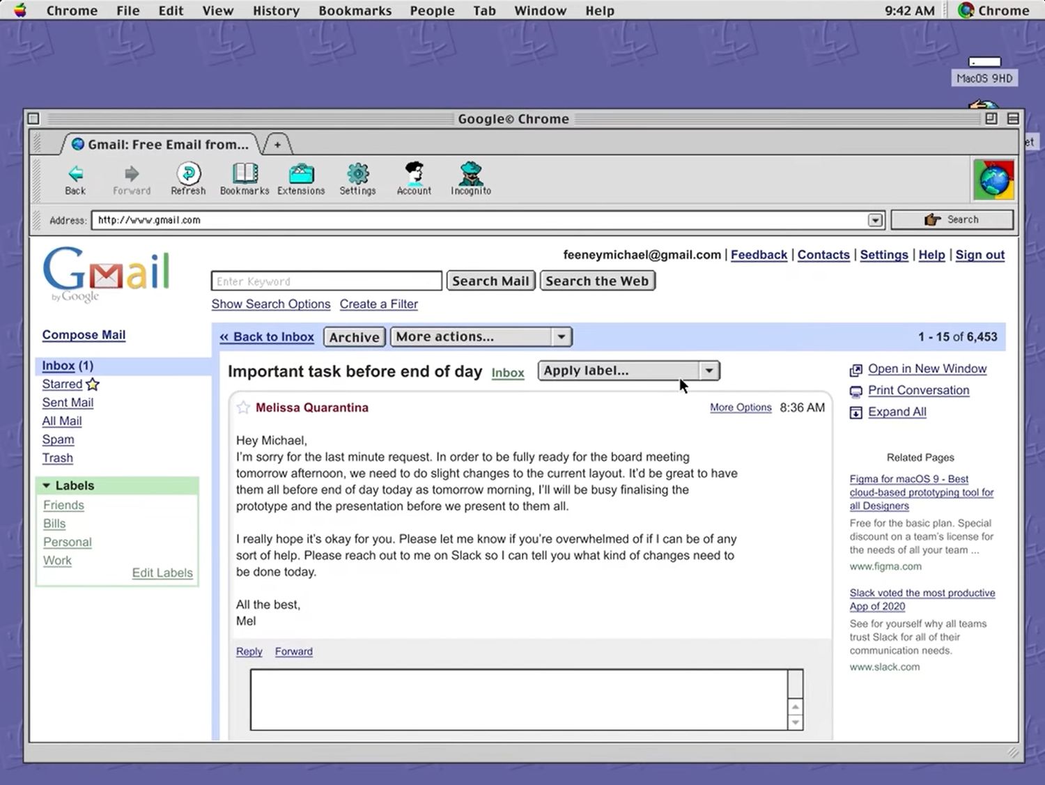 google chrome 1999 gmail