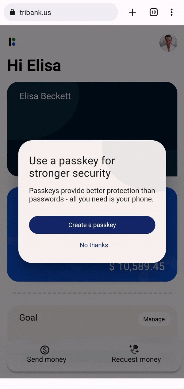 google chrome passkey anlegen