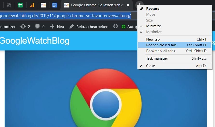 google chrome tab oeffnen