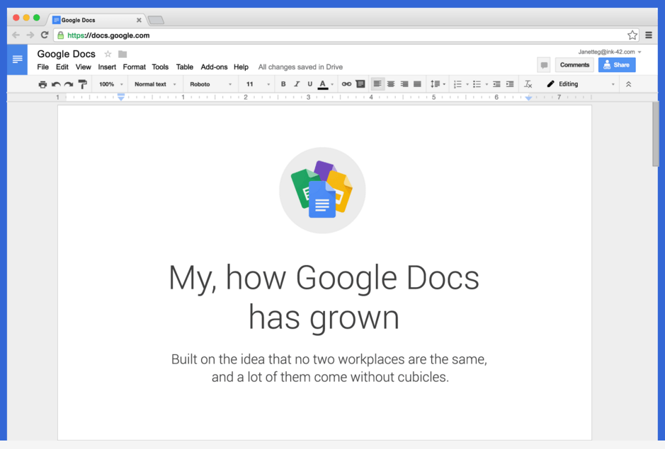 google docs grown