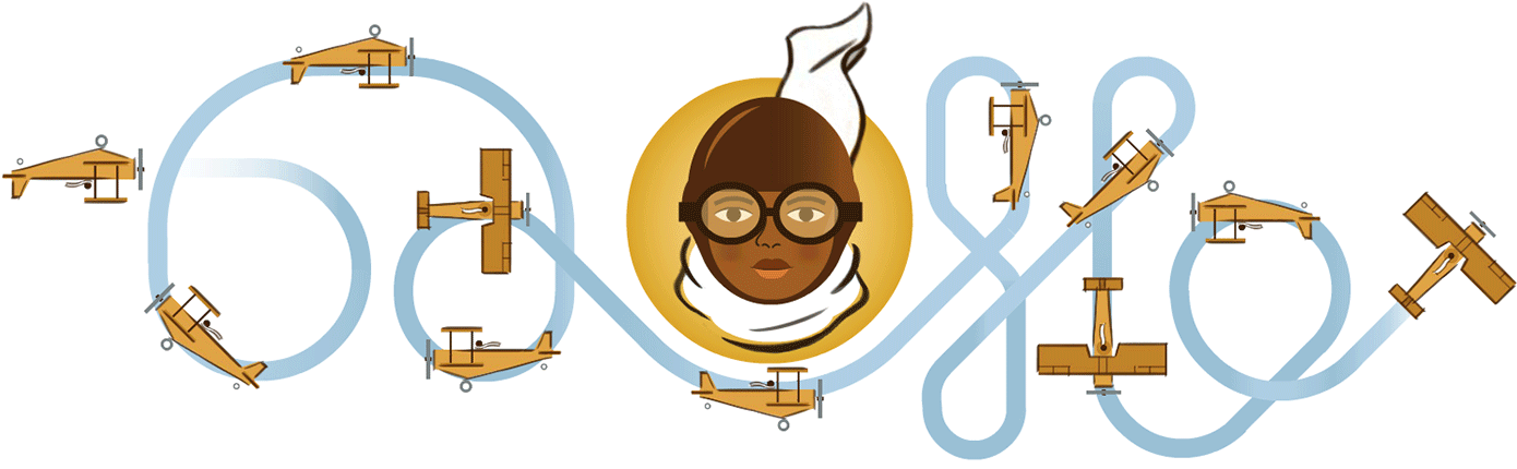 Google-Doodle: 125. Geburtstag von Bessie Coleman