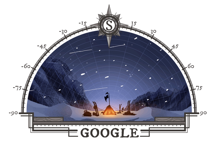 Google-Doodle: 105. Jahrestag der ersten erfolgreichen Expedition zum Südpol
