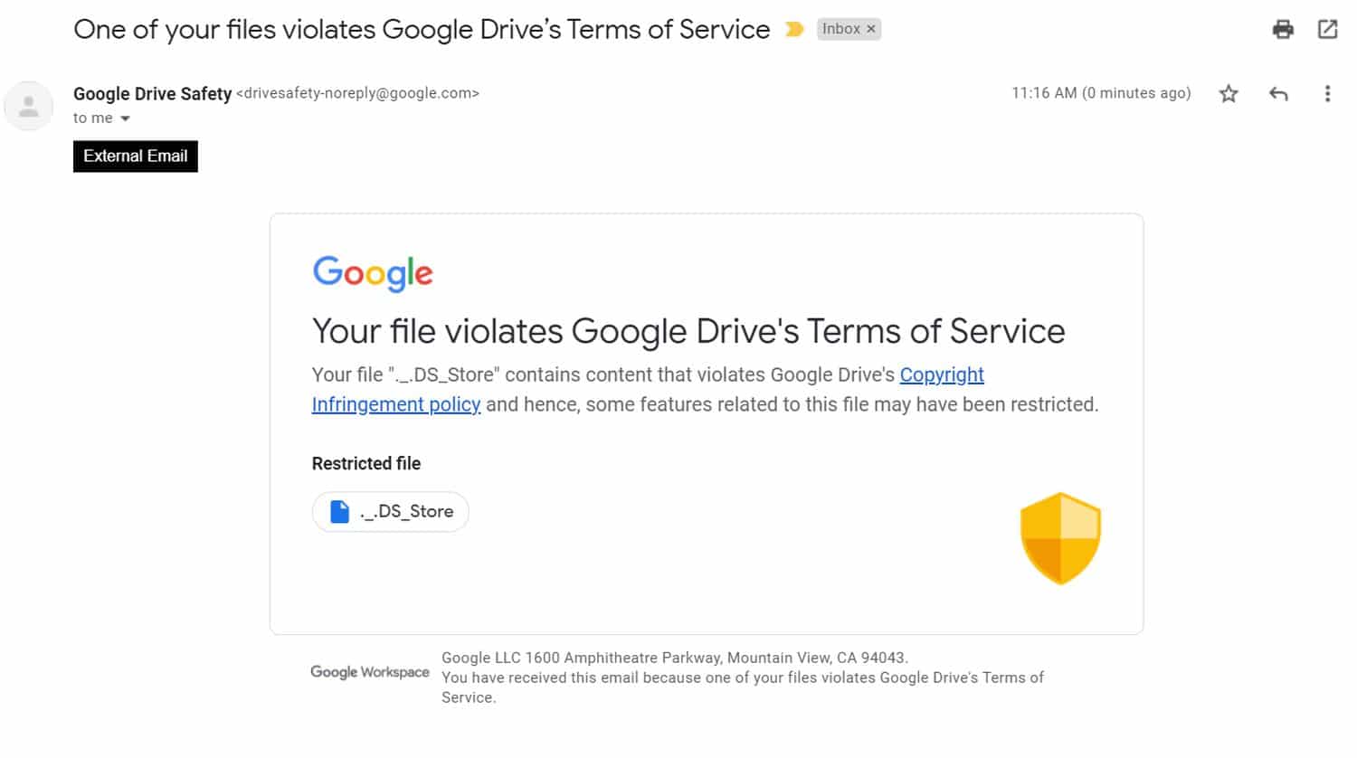 google drive files urheberrecht