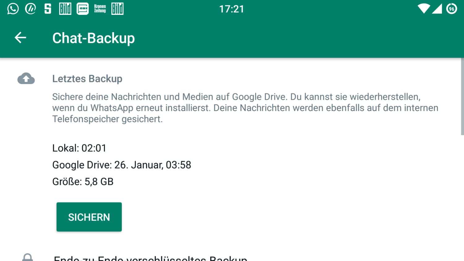 google drive whatsapp backup