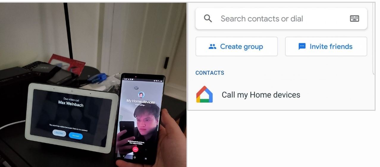 google duo home call