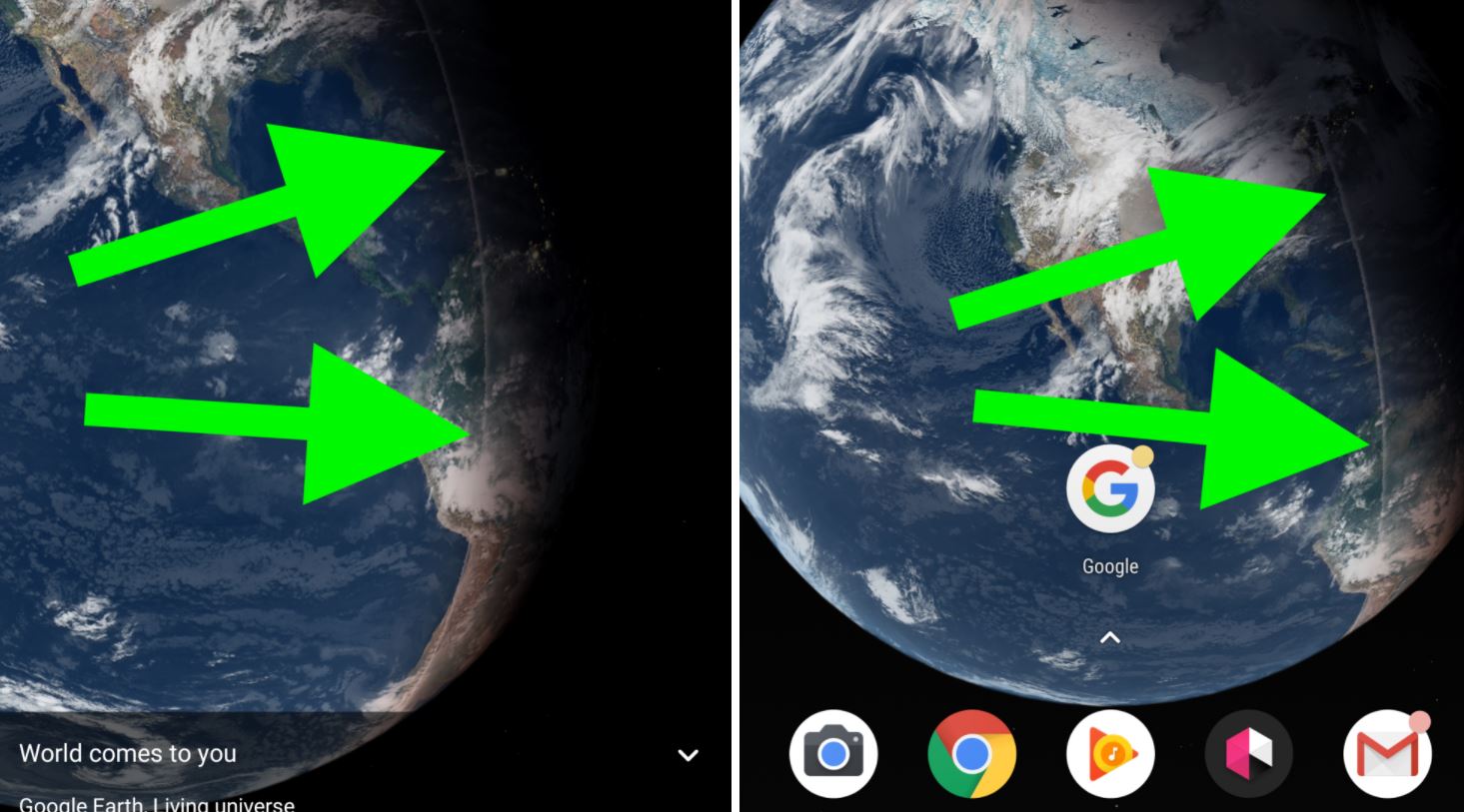 google earth pixel 2 wolke