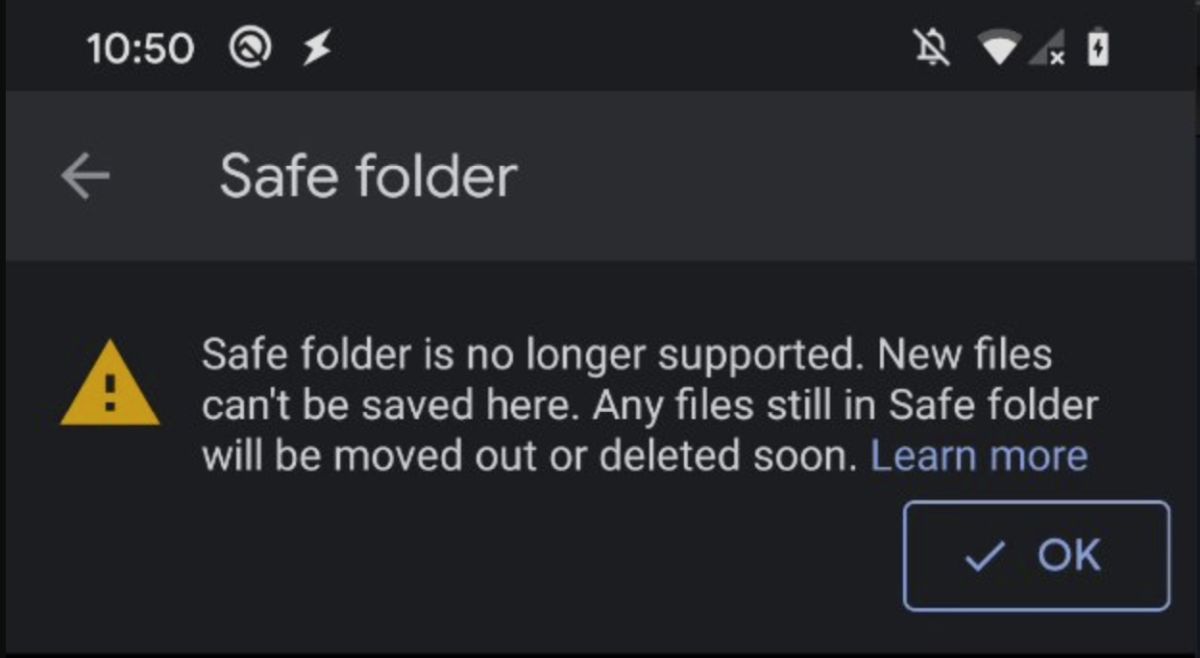 google files safe folder