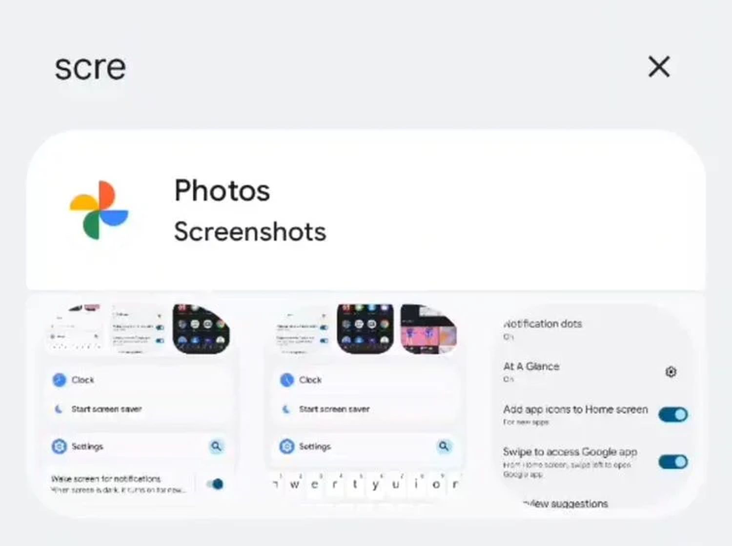google fotos pixel launcher screenshots