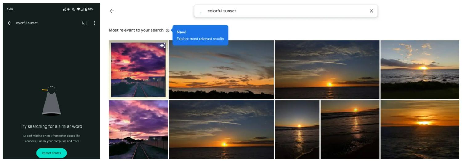 google fotos suchfunktion android desktop