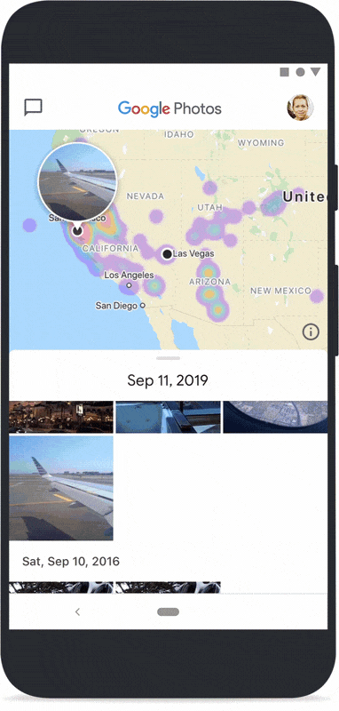 Google Fotos Weltkarte
