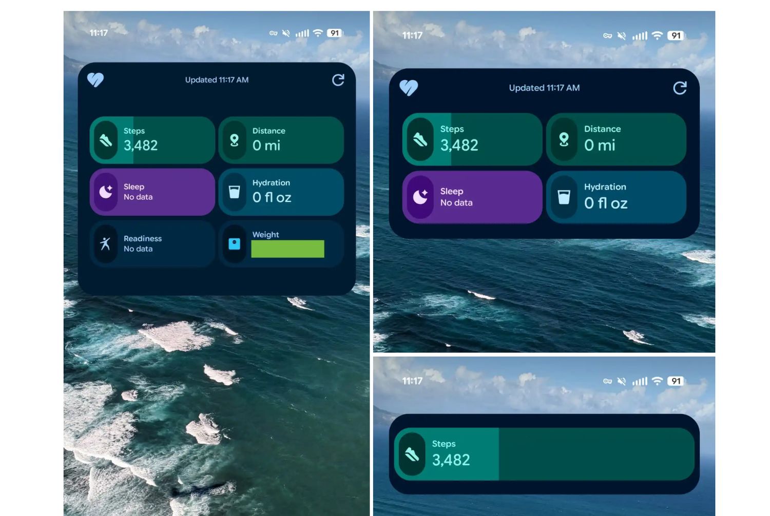 google health widgets