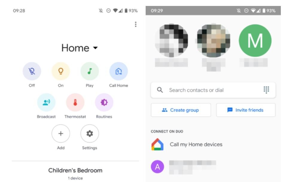 google home call google duo
