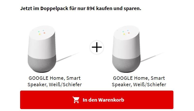 google home eins plus eins gratis