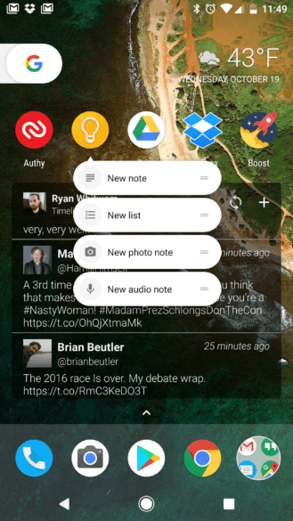 google-keep-launcher-shortcuts