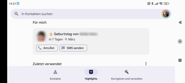 Google Kontakte: Neuer Highlights-Bereich erinnert jetzt an Geburtstage