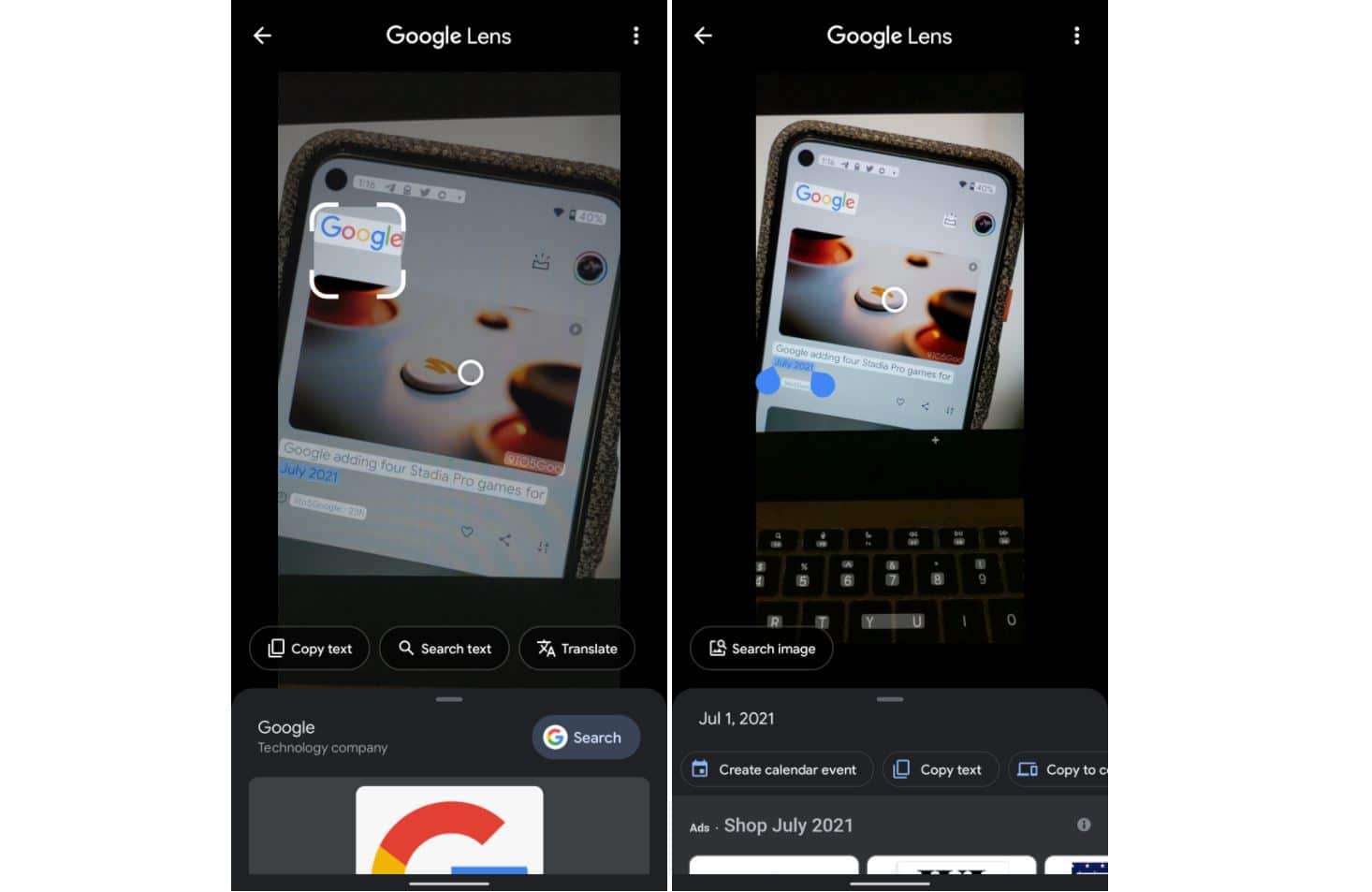 google lens new design