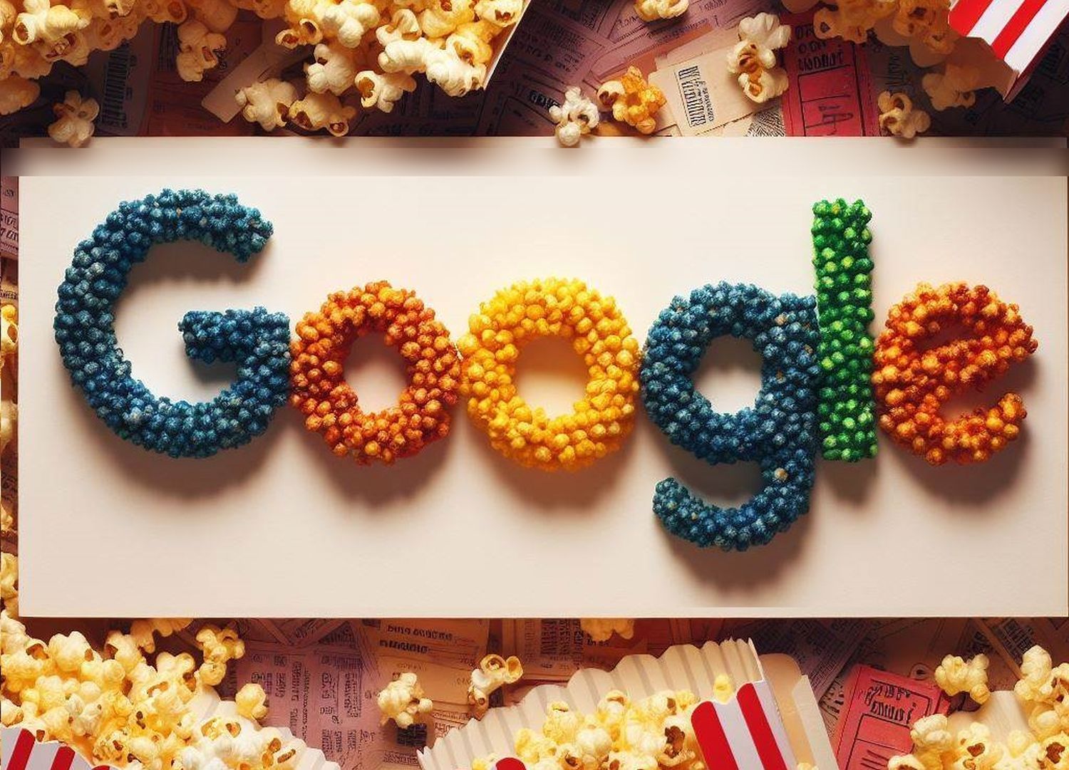 google logo popcorn doodle fun