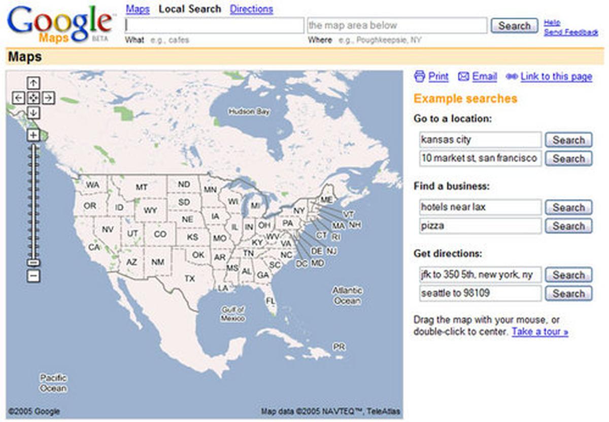 google maps 2005