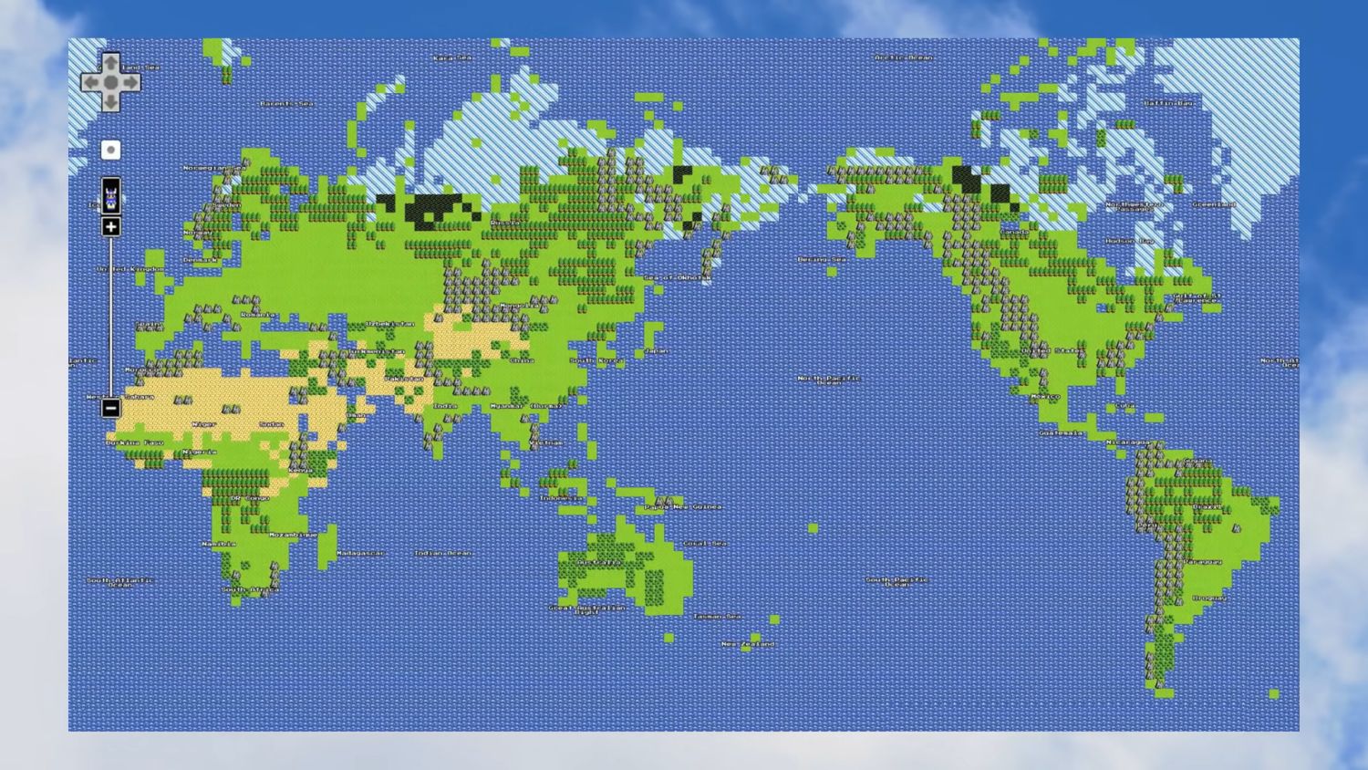 google maps 8 bit
